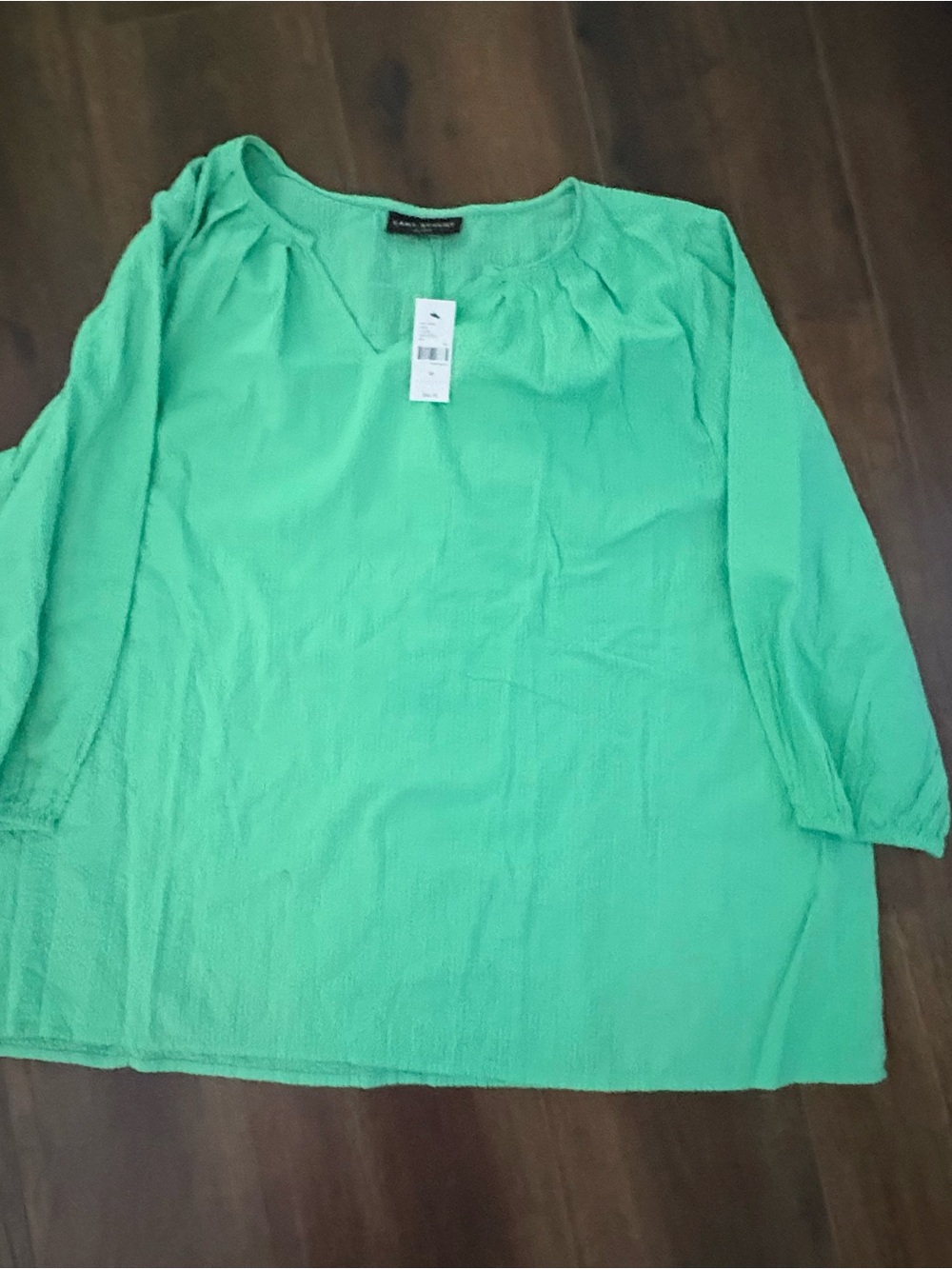 NWT 100%Lane Bryant LOT of 3 Pink, Green, Navy/White V-Neck Tunics Size 22 - Picture 6 of 8